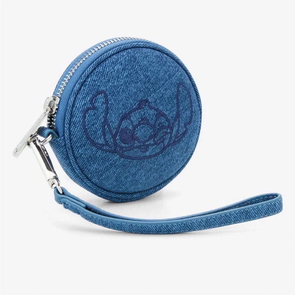 NEW Loungefly Disney Lilo & Stitch Denim Coin Purse Wristlet BoxLunch Exclusive - Picture 2 of 7